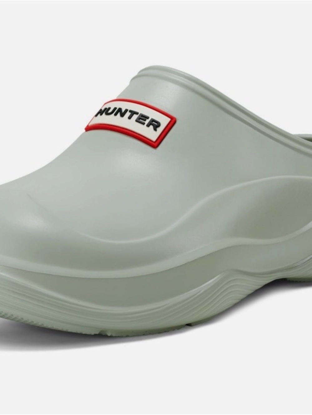 Hunter Slip-On Elana Clogs in light green with Red Logo/new without tags/sz 9 - Picture 14 of 14